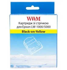 Стрічка для принтера етикеток WWM для Epson LW-1000/5000 36mm х 8m Black-on-Yellow (WWM-SC36Y)