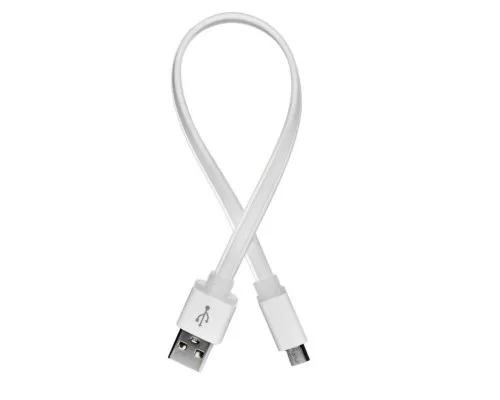 Дата кабель USB 2.0 AM to Micro 5P 0.25m white ColorWay (CW-CBUM-MUM25W)