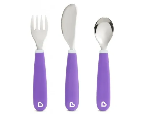 Набор детской посуды Munchkin Splash из нержавеющей стали 3 предмета Фиолетовый (012110.04)