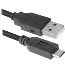 Дата кабель USB 2.0 AM to Type-C 1.0m USB09-03PRO black Defender (87492)