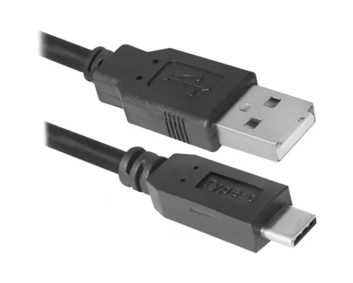 Дата кабель USB 2.0 AM to Type-C 1.0m USB09-03PRO black Defender (87492)