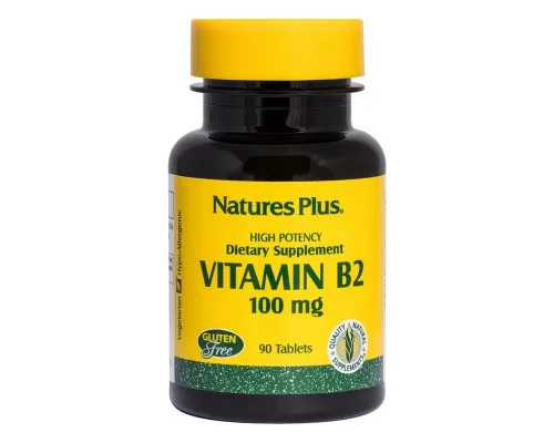 Вітамін Natures Plus Рибофлавін, B-2, Nature's Plus, 100 мг, 90 таблеток (NTP1630)