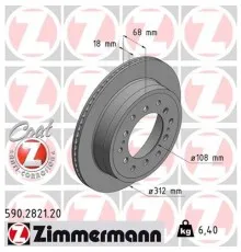 Гальмівний диск ZIMMERMANN 590.2821.20