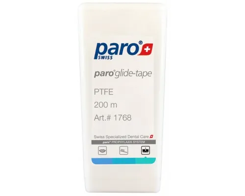 Зубна нитка Paro Swiss glide-tape стрічка тефлонова 200 м (2100000018697)