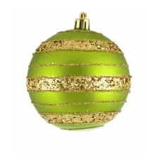 Елочная игрушка YES! Fun Золотое яблоко шар зеленый 8 см (972952)