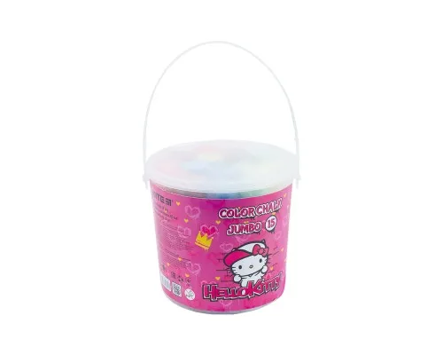 Крейда Kite кольорова Jumbo Hello Kitty, 15 шт. у відерці (HK21-074)