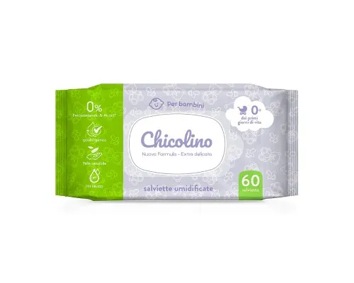 Детские влажные салфетки Chicolino с первых дней жизни 60 шт (4823098411765)