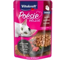 Вологий корм для кішок Vitakraft Poésie Délice pouch серця в соусі 85 г (4008239352897)