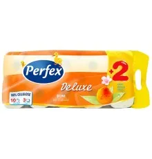 Туалетная бумага Perfex Deluxe Персик 3 слоя 10 рулонов (8600101745118)