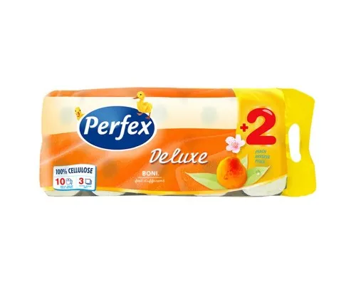 Туалетная бумага Perfex Deluxe Персик 3 слоя 10 рулонов (8600101745118)