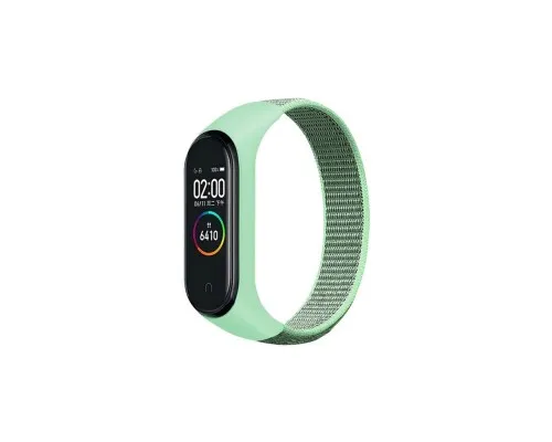 Ремешок для фитнес браслета BeCover Nylon Style для Xiaomi Mi Smart Band 5/6 Mint (705426)