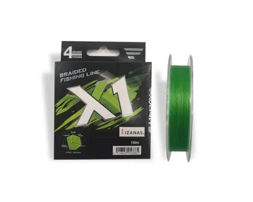 Шнур Favorite X1 PE 4x 150m 1.0/0.165mm 19lb/8.7kg Light Green (1693.11.30)