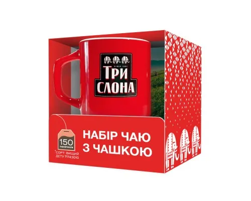 Чай Три Слона Пакетированный чай + чашка 150х2 г (ts.01151)
