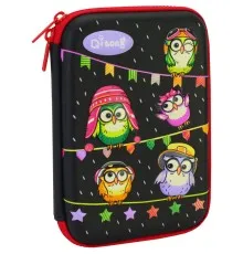 Пенал Cool For School з тисненням 1 відділення Чорний (QT-5669-Black)