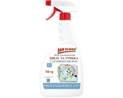 Спрей для чистки ванн San Clean Prof Line для удаления плесени и грибка 750 г (4820003544891)