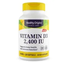 Вітамін Healthy Origins Вітамін D3 2400IU, 120 желатинових капсул (HO15305)