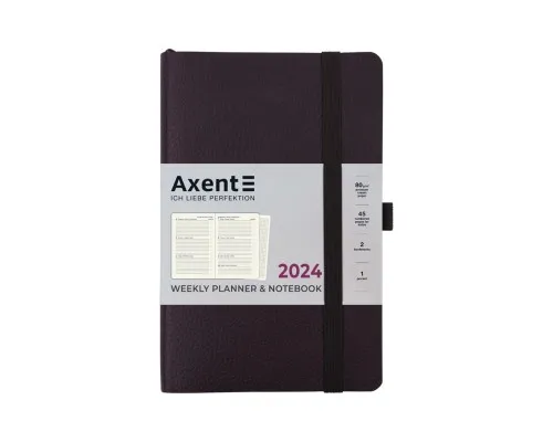 Тижневик Axent 2024 Partner Soft Skin 125 x 195 мм, чорний (8509-24-01-A)