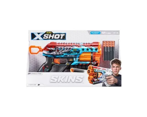 Игрушечное оружие Zuru X-Shot Быстрострельный бластер Skins Griefer Apocalypse (12 патронов) (36561E)