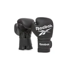 Боксерські рукавички Reebok Boxing Gloves чорний, білий RSCB-12010BK 10 унцій (885652010405)