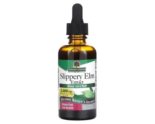 Трави Nature's Answer Слизький в'яз, 2000 мг, Slippery Elm Extract, 60 мл (NTA-00505)