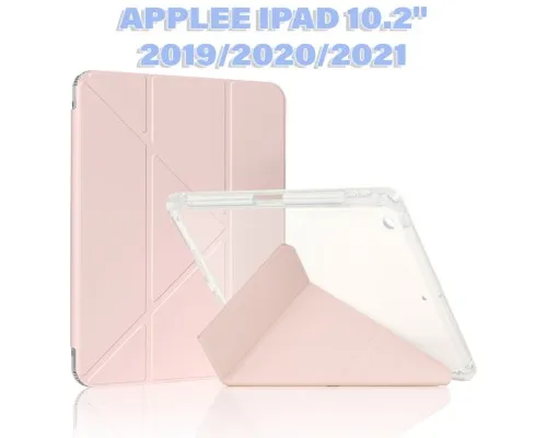 Чехол для планшета BeCover Ultra Slim Origami Transparent Apple Pencil Apple iPad 10.2 2019/2020/2021 Pink (711100)