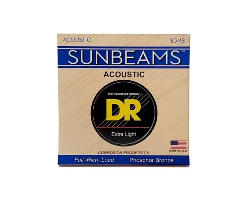 Струни для гітари DR Strings SUNBEAM Acoustic Phosphor Bronze - Extra Light (10-48) (RCA-10)