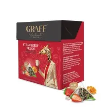 Чай Graff Strawberry Dream Зелений 20 пірамідок по 1.8 г (4820279611174)