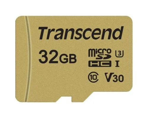 Карта памяти Transcend 32GB microSDHC class 10 UHS-I U3 V30 (TS32GUSD500S)