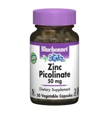 Мінерали Bluebonnet Nutrition Цинк Пиколинат 50мг, 50 гелевих капсул (BLB-00738)