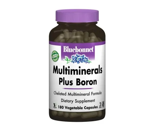 Минералы Bluebonnet Nutrition Мультиминералы + Бор с Железом, 180 гелевых капсул (BLB-00212)