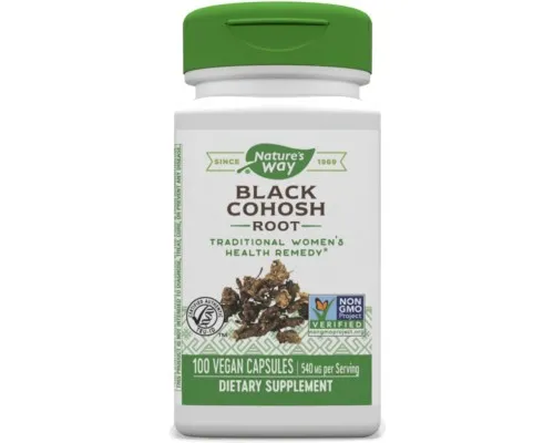 Трави Natures Way Клопогон, 540 мг, Black Cohosh, 100 вегетаріанських капсул (NWY-10500)