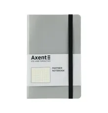 Книга записна Axent Partner Soft 125х195 мм в точку 96 аркушів Срібляста (8312-34-A)