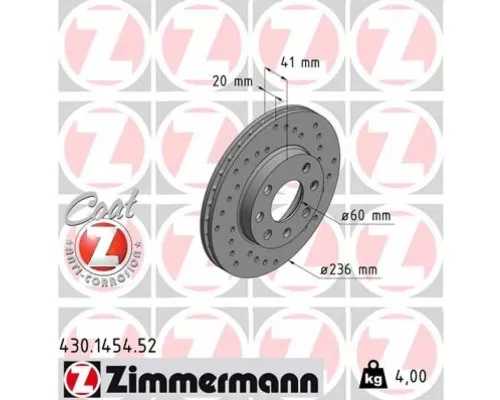 Гальмівний диск ZIMMERMANN 430.1454.52
