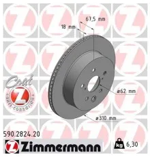 Гальмівний диск ZIMMERMANN 590.2824.20