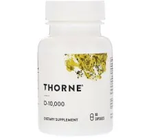 Витамин Thorne Research Витамин D3, 10 000МЕ,  D-10,000, 60 капсул (THR-14801)