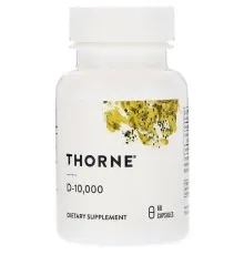 Вітамін Thorne Research Вітамін D3, 10 000 МО, D-10,000, 60 капсул (THR-14801)