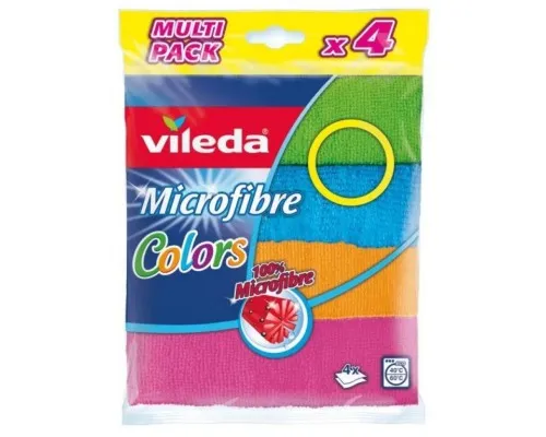 Серветки для прибирання Vileda Microfibre Color 4 шт. (4023103192577)