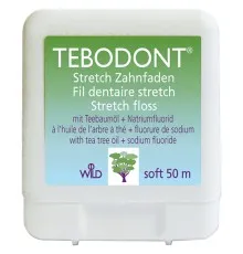 Зубная нить Dr. Wild Tebodont-F с маcлом чайного дерева и фторидом 50 м (7611841350006)