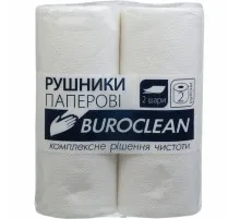 Паперові рушники Buroclean білі 2 шари 2 рулони (4823078910592)