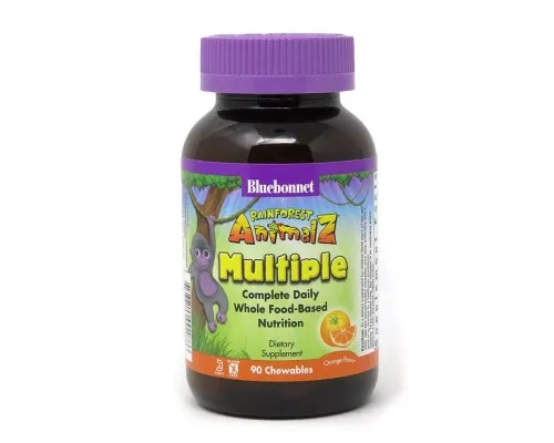 Мультивитамин Bluebonnet Nutrition Мультивитамины для Детей, Вкус Апельсина, Rainforest Animalz (BLB0188)