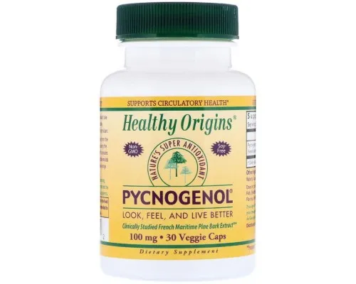 Трави Healthy Origins Пікногенол, Pycnogenol, 100 мг, 30 капсул (HO41371)