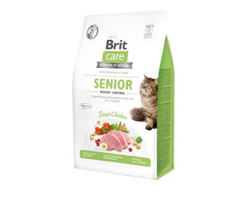 Сухой корм для кошек Brit Care Cat GF Senior Weight Control 400 г (8595602540952)