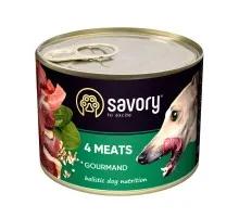 Консервы для собак Savory Dog Gourmand 4 вида мяса 200 г (4820232630389)