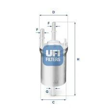 Фильтр топливный UFI 31.833.00