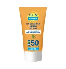 Засіб від засмаги Sun Energy Сонцезахисний крем для обличчя проти пігментних плям SPF 50 30 мл (4823015928925)