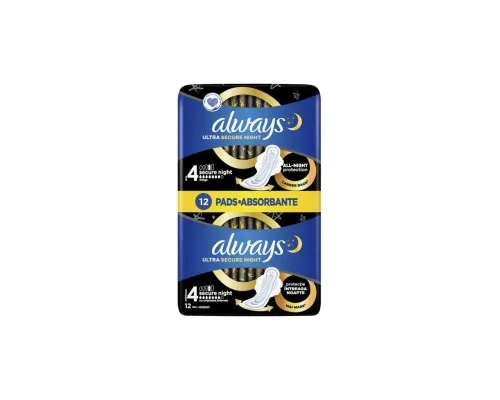 Гігієнічні прокладки Always Ultra Secure Night (Розмір 4) 12 шт. (4015400612469)