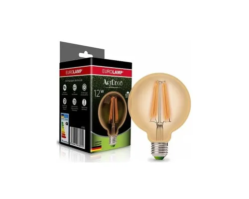 Лампочка Eurolamp G95 12W E27 4000K (LED-G95-12274(Amber))