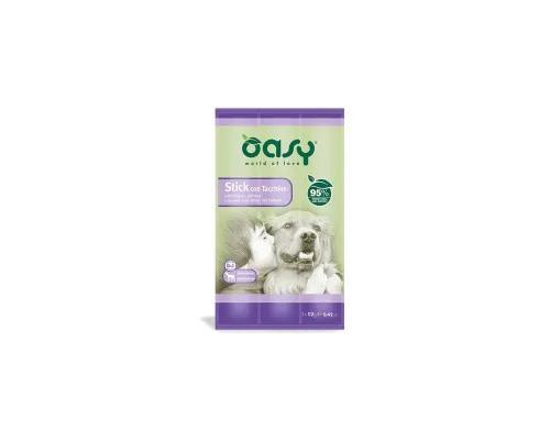 Ласощі для собак OASY Stick м’ясні палички з індичкою 36 г (8054329510261)