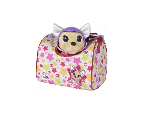 Мягкая игрушка Chi Chi Love Собачка Перевозка с сумочкой и защитным шлемом 20 см (5890036)