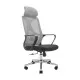 Офісне крісло Richman Монеро Хром M-1 (Tilt) Сітка чорна + сітка сіра (ADD0003211)